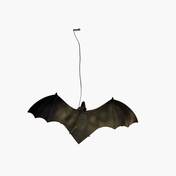 Halloween Bat Hanging Decoration 12 Inch Wingspan Black - Picture 1 of 6